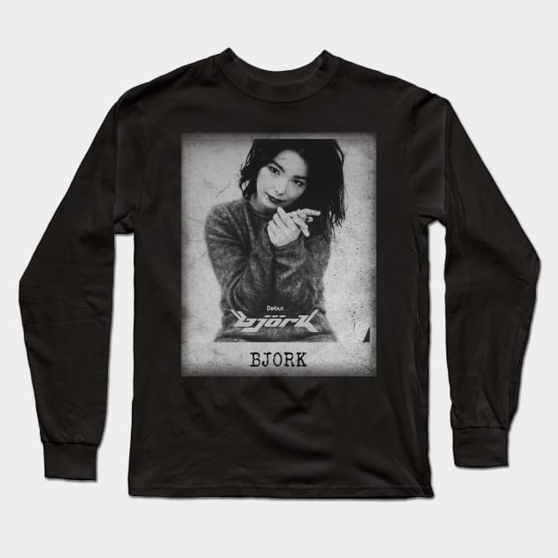 Bjork - Debut // Minimalist Fanart Long Sleeve T-Shirt by j.adevelyn